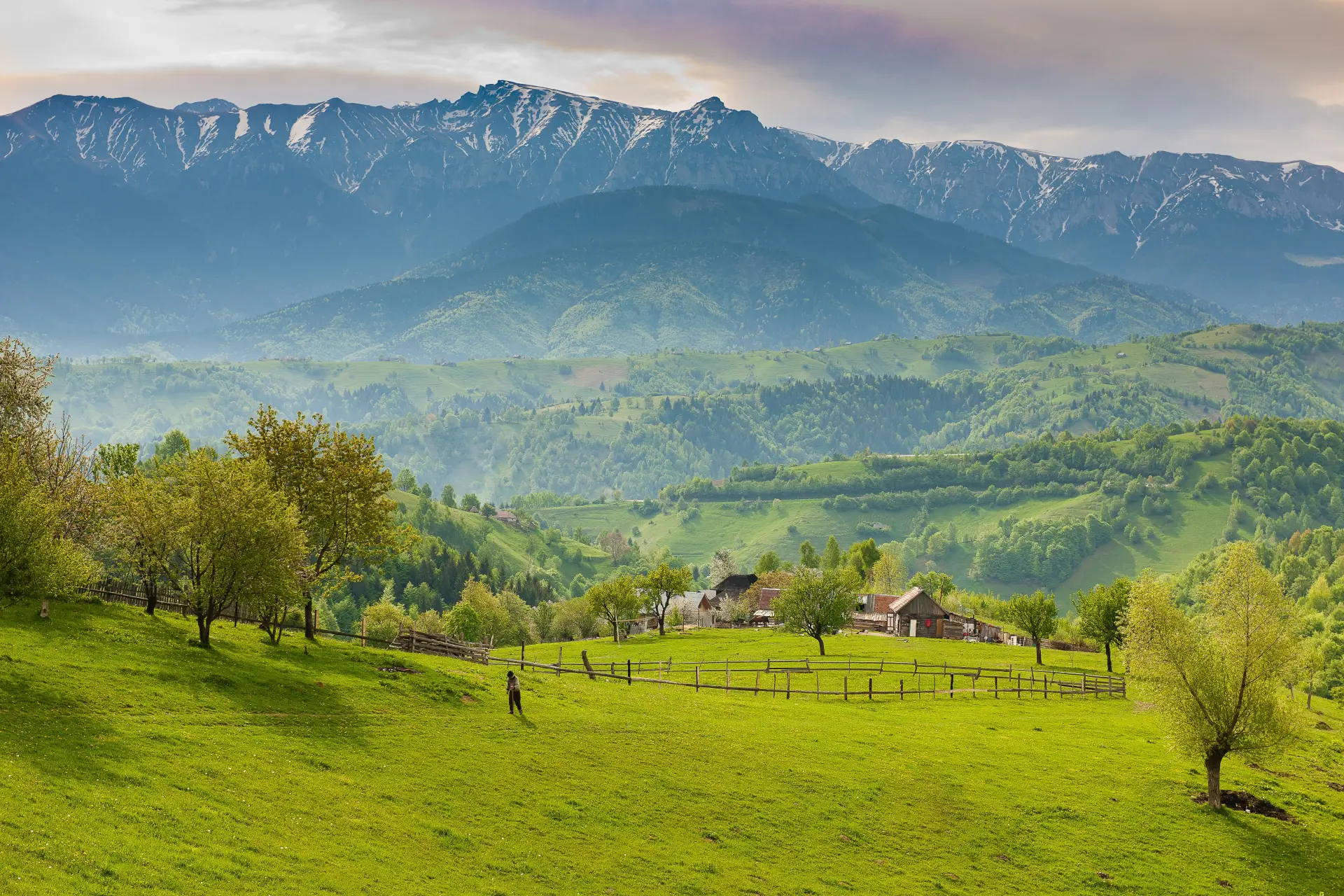Vidraru Dam in the Carpathian Mountains